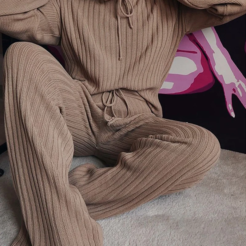 Solid Hooded Two Piece Set Women Spring Ribbed Lace Loose Pants Suit Casual Long Sleeve Tracksuit Outfit
Solid Hooded Two Piece Set Women Spring Ribbed Lace Loose Pants Suit Casual Long Sleeve Tracksuit Outfit