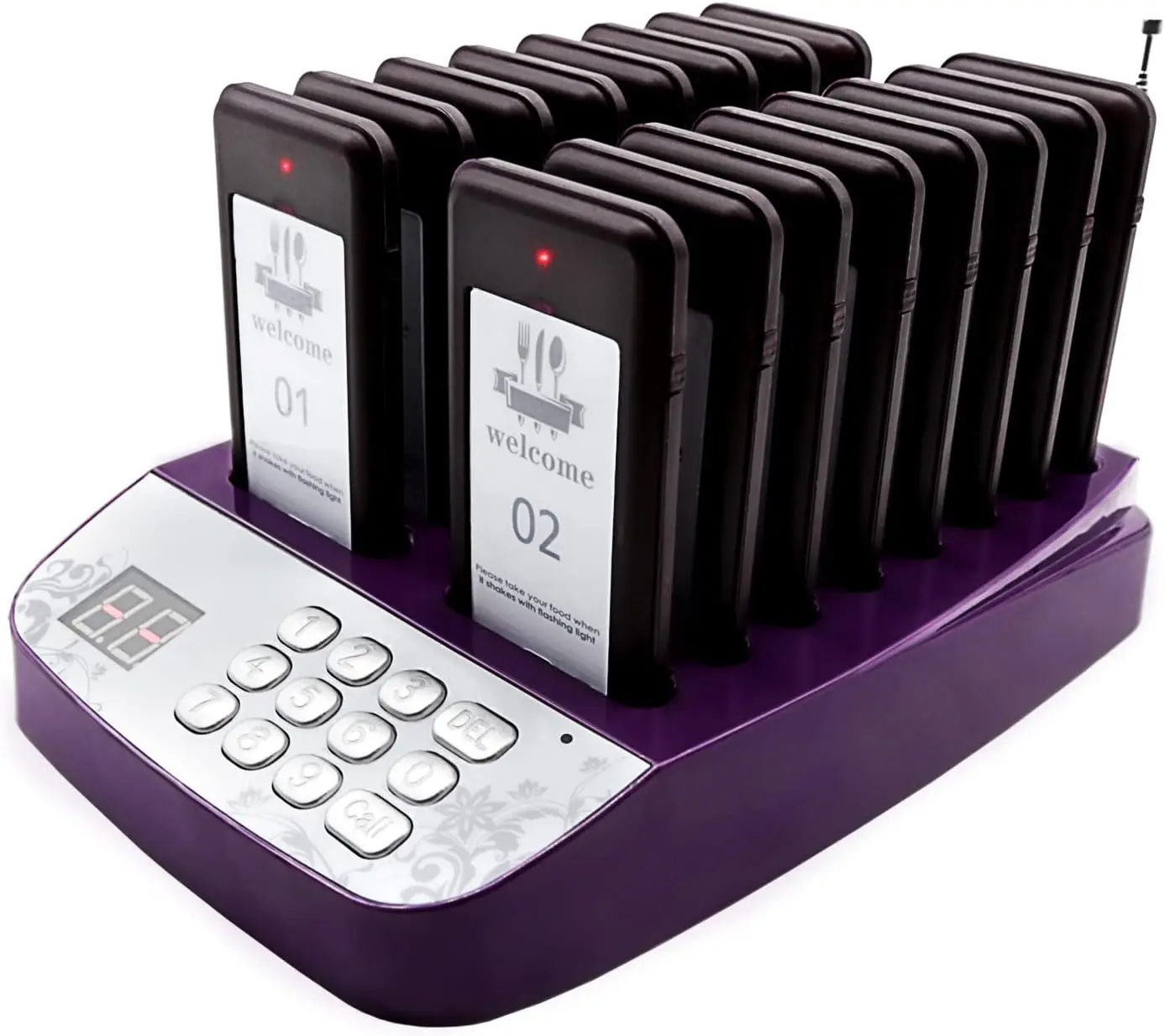 16-Buzzer Restaurant Pager System, Wireless Calling System with LCD Screen, Waterproof Queue Waiting Pagers for Hospital Church
16-Buzzer Restaurant Pager System, Wireless Calling System with LCD Screen, Waterproof Queue Waiting Pagers for Hospital Church