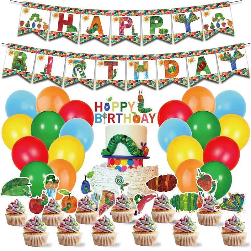 Cute Caterpillar Birthday Party Supplies Latex Balloon Banner Insect Decor Cupcake Topper Boy Toy Baby Shower Activity Idea
Cute Caterpillar Birthday Party Supplies Latex Balloon Banner Insect Decor Cupcake Topper Boy Toy Baby Shower Activity Idea