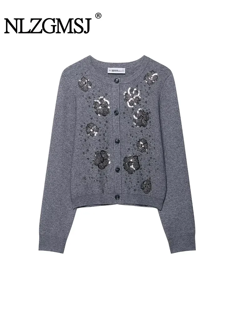 NLZGMSJ вязаный женский кардиган с украшением из бисера, осенний однобортный тонкий короткий свитер с длинными рукавами, женский укороченный топ Y2K
NLZGMSJ вязаный женский кардиган с украшением из бисера, осенний однобортный тонкий короткий свитер с длинными рукавами, женский укороченный топ Y2K