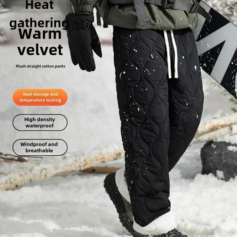 Winter Fleece Pants Men Women Casual Polar Fleece Waterproof Antifreeze Cotton Pants Outdoor Snow Clothing Thickened Cargo Pants
Winter Fleece Pants Men Women Casual Polar Fleece Waterproof Antifreeze Cotton Pants Outdoor Snow Clothing Thickened Cargo Pants