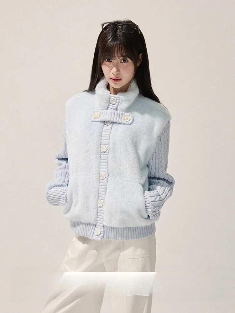 Женская повседневная зимняя куртка WPsense из трикотажного искусственного меха и хлопковой смеси, с пуговицами, молодежный дизайн, комплект из двух предметов
Женская повседневная зимняя куртка WPsense из трикотажного искусственного меха и хлопковой смеси, с пуговицами, молодежный дизайн, комплект из двух предметов