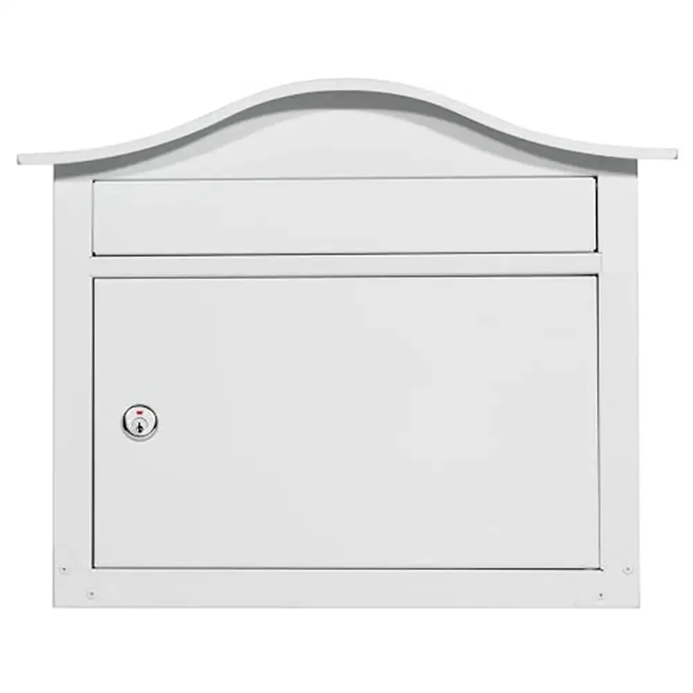 Galvanized Steel Locking Wall Mount Mailbox with Oversized Mail Slot White Medium Capacity
Galvanized Steel Locking Wall Mount Mailbox with Oversized Mail Slot White Medium Capacity