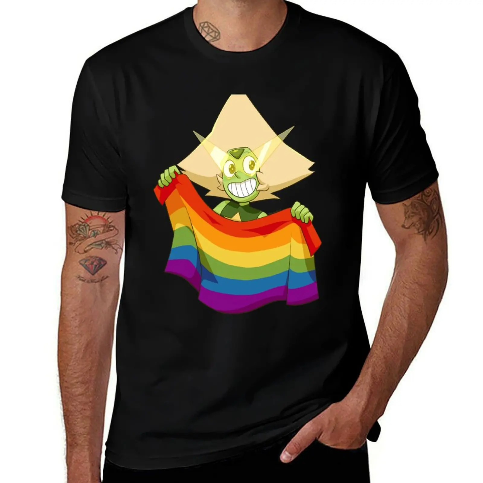 Gay Pride Flag Peridot T-Shirt printed t shirts for man t shirt man luxury men t shirt cotton 100% T-Shirt
Gay Pride Flag Peridot T-Shirt printed t shirts for man t shirt man luxury men t shirt cotton 100% T-Shirt