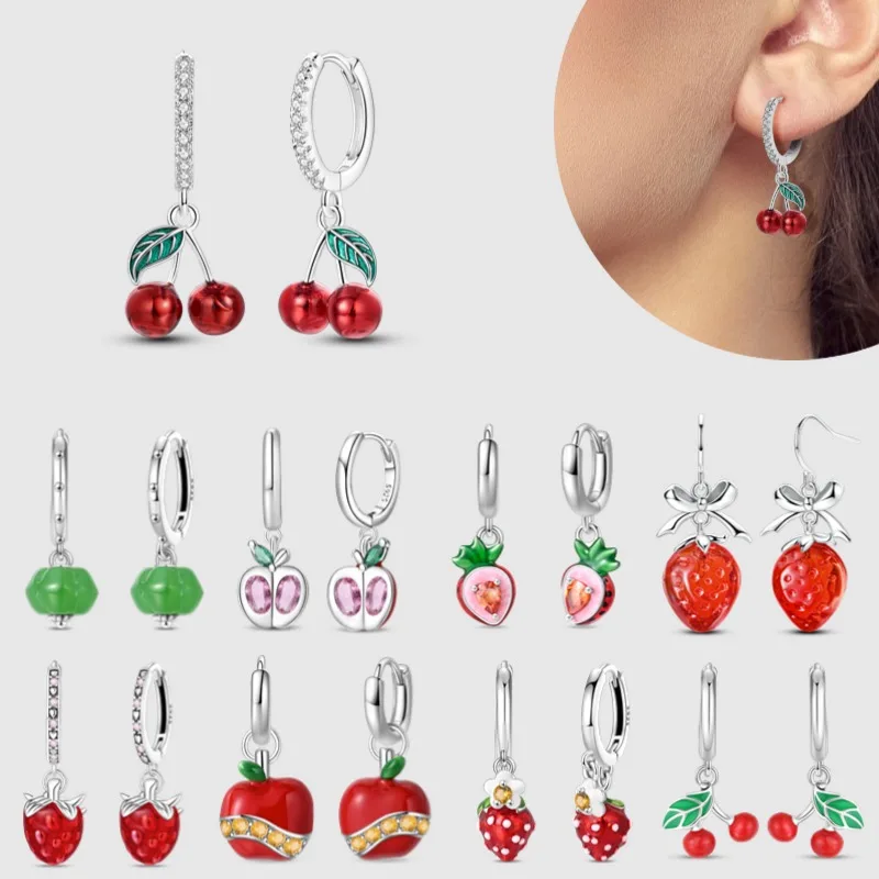 925 Silver Fruit Series Strawberry Sweetheart Earrings Suitable for Women's Wedding, Engagement, Birthday Party Gifts
925 Silver Fruit Series Strawberry Sweetheart Earrings Suitable for Women's Wedding, Engagement, Birthday Party Gifts
