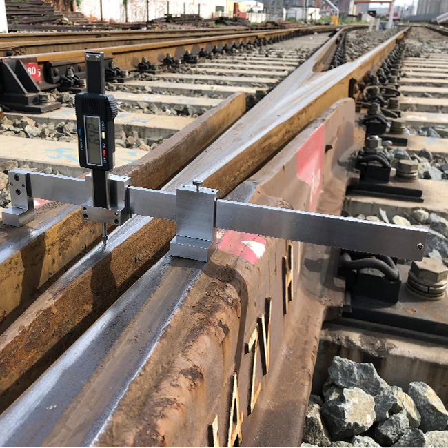 Digital Rail Frog Wear Gauge for Measuring Track Switch and Turnout