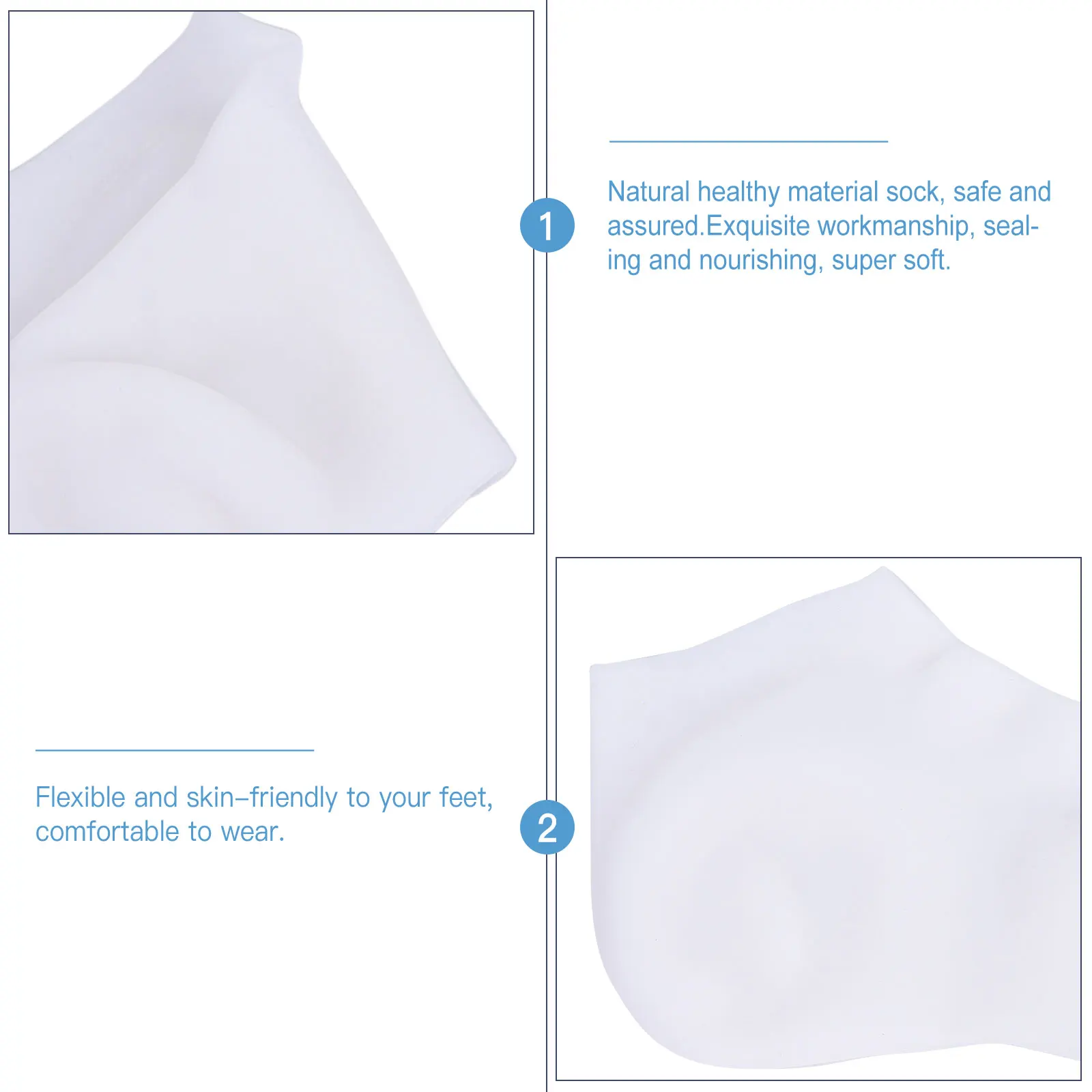 Sole Protective Socks White L 36 40 Moisturizing Foot Care Anti Dry Sock Exquisite Workmanship Elastic Feet Treatment Safe 
Sole Protective Socks White L 36 40 Moisturizing Foot Care Anti Dry Sock Exquisite Workmanship Elastic Feet Treatment Safe