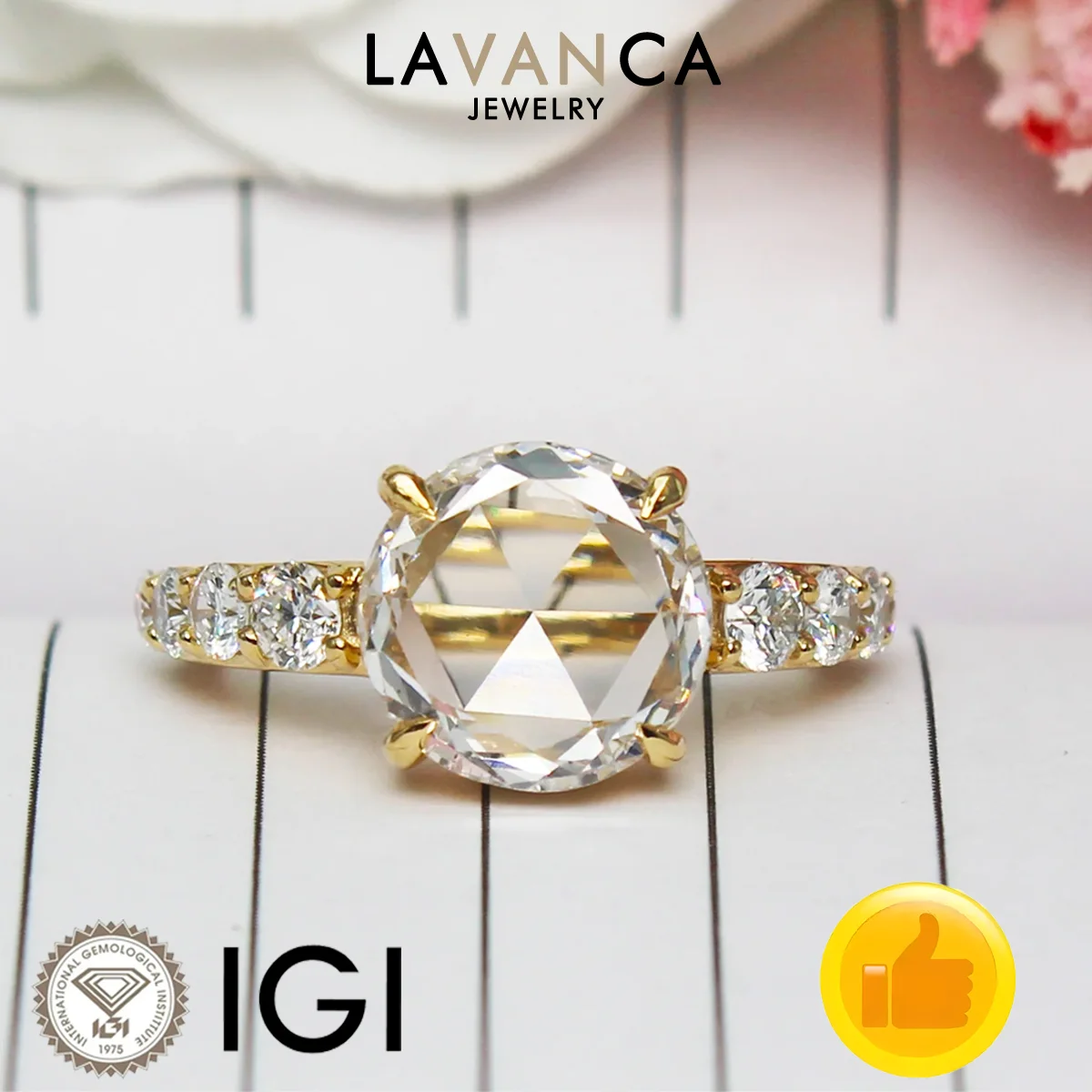 Rose Cut Lab Grown Diamond Ring IGI Certified Round Lab Diamond Ring 9K/14K/18K Solid Gold Lab Diamond Engagement Ring For Women
Rose Cut Lab Grown Diamond Ring IGI Certified Round Lab Diamond Ring 9K/14K/18K Solid Gold Lab Diamond Engagement Ring For Women