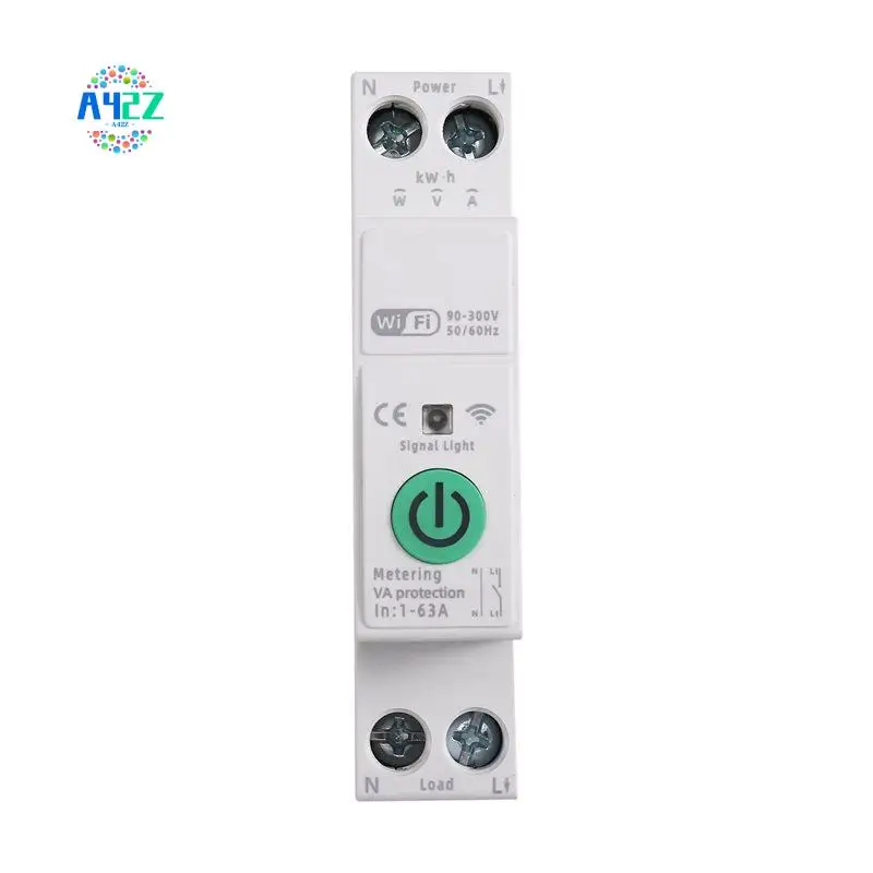A42Z-TUYA Wifi Smart Switch Energy Meter 63A 1P+N Kwh Metering Monitoring Circuit Breaker Timer Relay Overload Protection MCB
A42Z-TUYA Wifi Smart Switch Energy Meter 63A 1P+N Kwh Metering Monitoring Circuit Breaker Timer Relay Overload Protection MCB