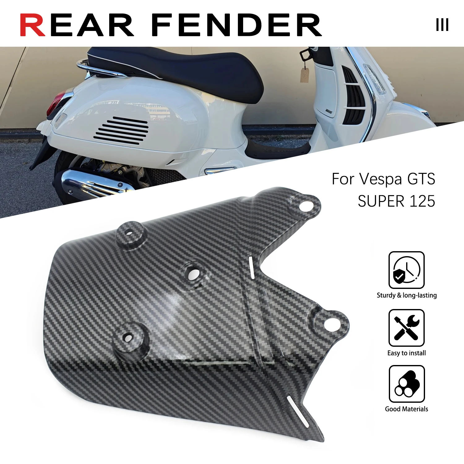 Motorcycle Rear Fender Extender Splash Guard For PIAGGIO VESPA GTS 125 150 300 SUPER 4V IGET SPORT IE 2014-2018 Mudguard
Motorcycle Rear Fender Extender Splash Guard For PIAGGIO VESPA GTS 125 150 300 SUPER 4V IGET SPORT IE 2014-2018 Mudguard