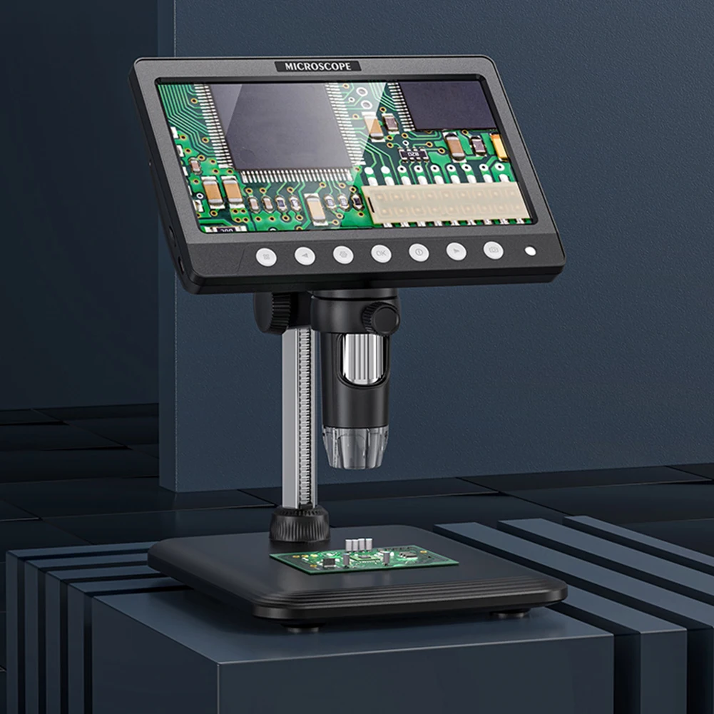 7 Inch IPS Electronic Microscope 1200X Magnification Handheld Portable Digital Magnifier Electronic HD Magnification Endoscope