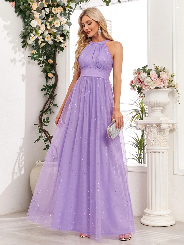 2024 new shiny sleepveless halter lace-up bow mesh evening dress back zipper largeaparty long dress
2024 new shiny sleepveless halter lace-up bow mesh evening dress back zipper largeaparty long dress