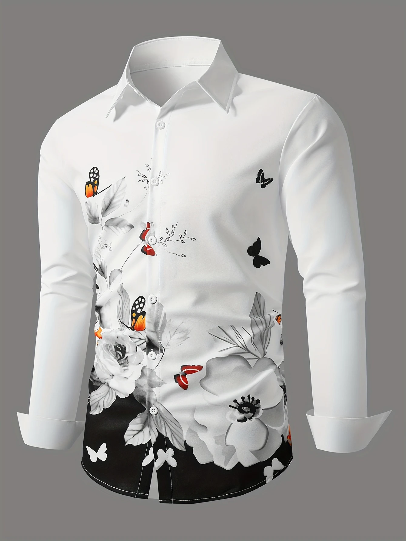 Men 3D Butterfly Printed Lapel Shirt Slim Button Party Dress Shirt Athletic Casual Fashion Comfortable New Long Sleeve Shirt Top
Men 3D Butterfly Printed Lapel Shirt Slim Button Party Dress Shirt Athletic Casual Fashion Comfortable New Long Sleeve Shirt Top