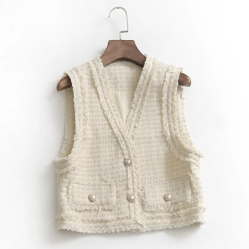 Slimming Plaid A701 Women's Short Vest One Button V-Neck Outerwear Autumn New Style Warm Korean Version Parfum Series
Slimming Plaid A701 Women's Short Vest One Button V-Neck Outerwear Autumn New Style Warm Korean Version Parfum Series