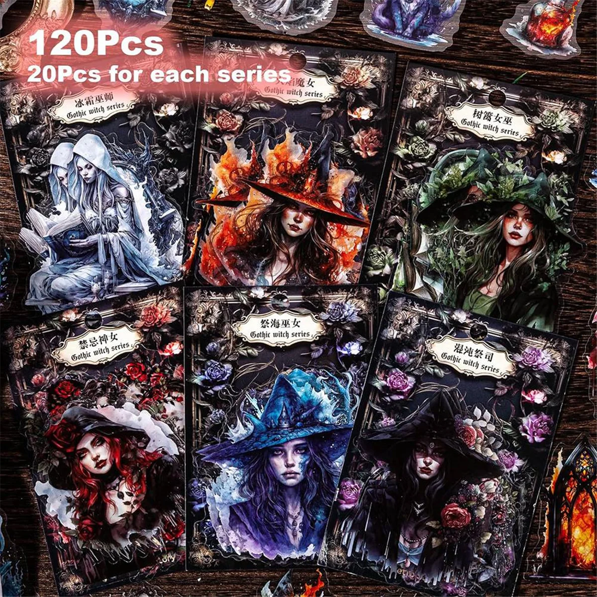 120Pcs Gothic Scrapbook Stickers, Vintage & Aesthetic Stickers for Scrapbooking, Waterproof Journaling SuppliesHUG
120Pcs Gothic Scrapbook Stickers, Vintage & Aesthetic Stickers for Scrapbooking, Waterproof Journaling SuppliesHUG