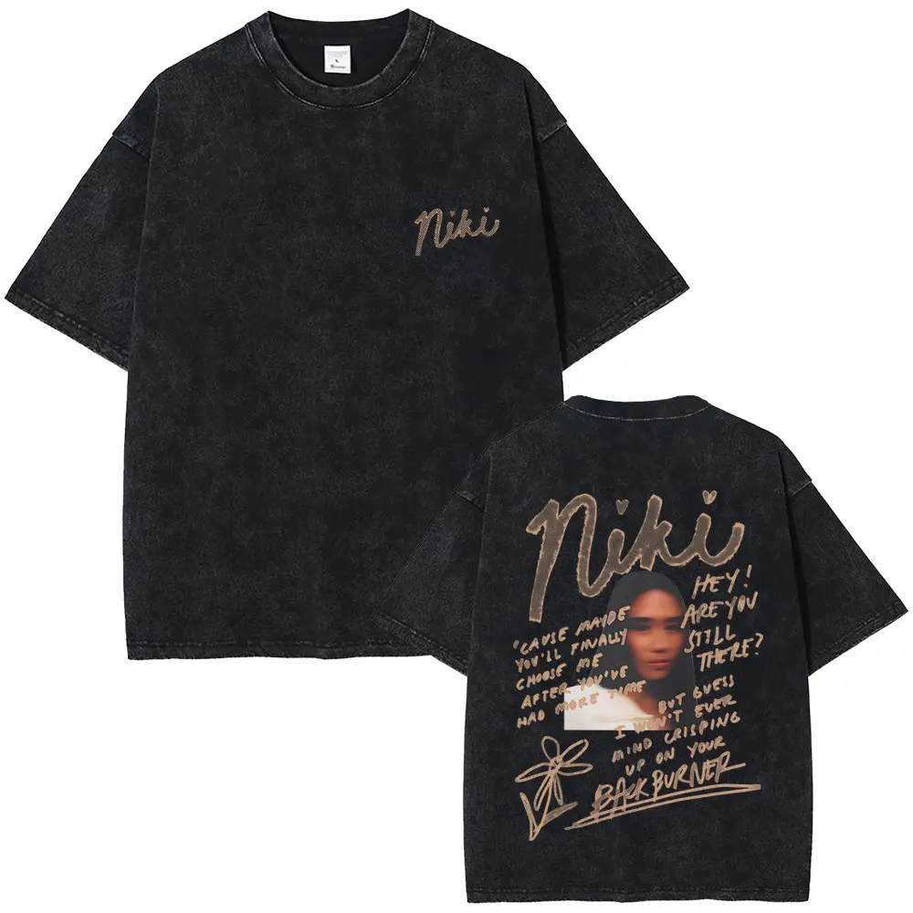 Vintage Washed Niki Zefanya Nicole Backburner T-shirt Men Women Fashion Oversized T Shirt Unisex Casual Cotton Short Sleeve Tees
Vintage Washed Niki Zefanya Nicole Backburner T-shirt Men Women Fashion Oversized T Shirt Unisex Casual Cotton Short Sleeve Tees