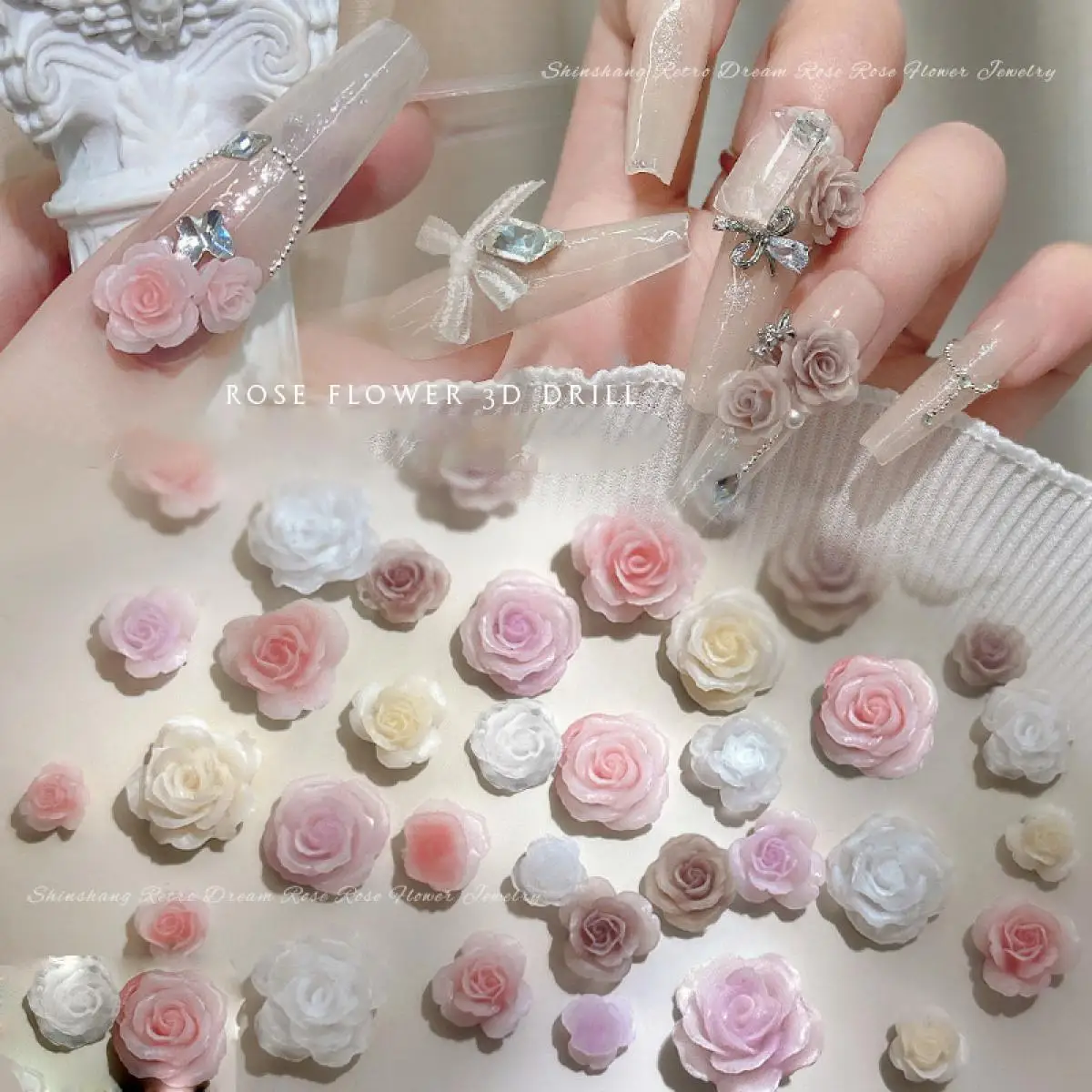 50PCS 3D Resin Mixed Sizes Sweet Blossom Flowers Nail Art Decorations Multi Color Rose Nail Charms Manicure DIY Accessories
50PCS 3D Resin Mixed Sizes Sweet Blossom Flowers Nail Art Decorations Multi Color Rose Nail Charms Manicure DIY Accessories