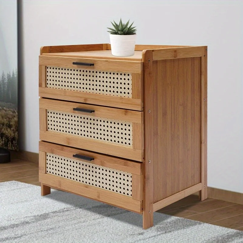 Nightstand Sliding Door Cabinet Drawer Mid Century Bedside Table Bedroom Rattan Door Storage End Table Living Room Furniture
Nightstand Sliding Door Cabinet Drawer Mid Century Bedside Table Bedroom Rattan Door Storage End Table Living Room Furniture