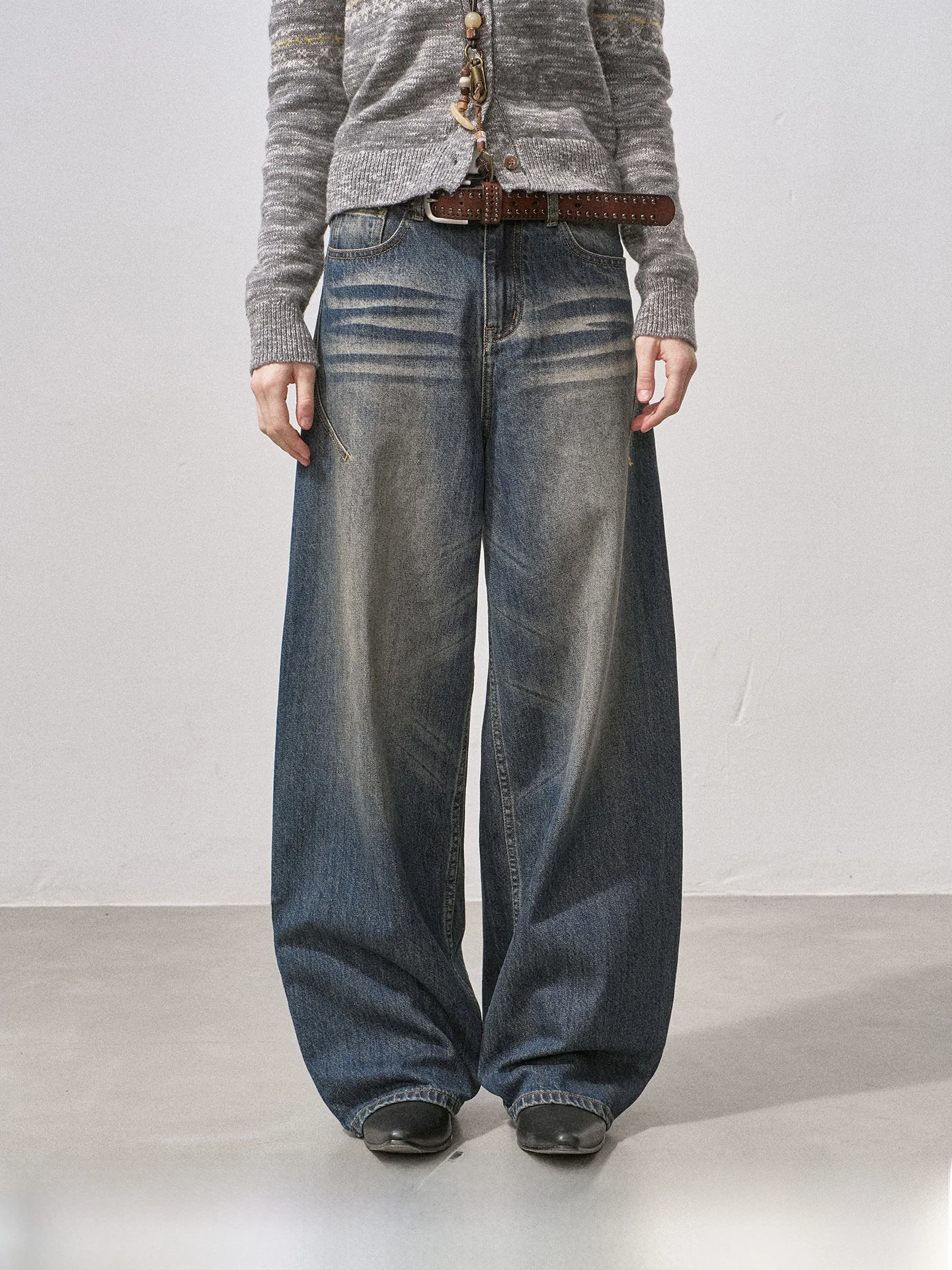 Diddi Moda Винтажные широкие джинсы свободного кроя с эффектом потертости, длинные брюки, зимние, новые, с завышенной талией
Diddi Moda Винтажные широкие джинсы свободного кроя с эффектом потертости, длинные брюки, зимние, новые, с завышенной талией