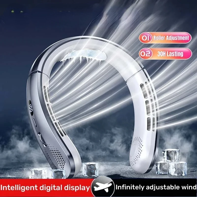 8000mAh USB Hanging Neck Fan Portable Bladeless Mini Rechargeable Mute LED Digital Display Electric Fans Air Cooler New Duct fan
8000mAh USB Hanging Neck Fan Portable Bladeless Mini Rechargeable Mute LED Digital Display Electric Fans Air Cooler New Duct fan