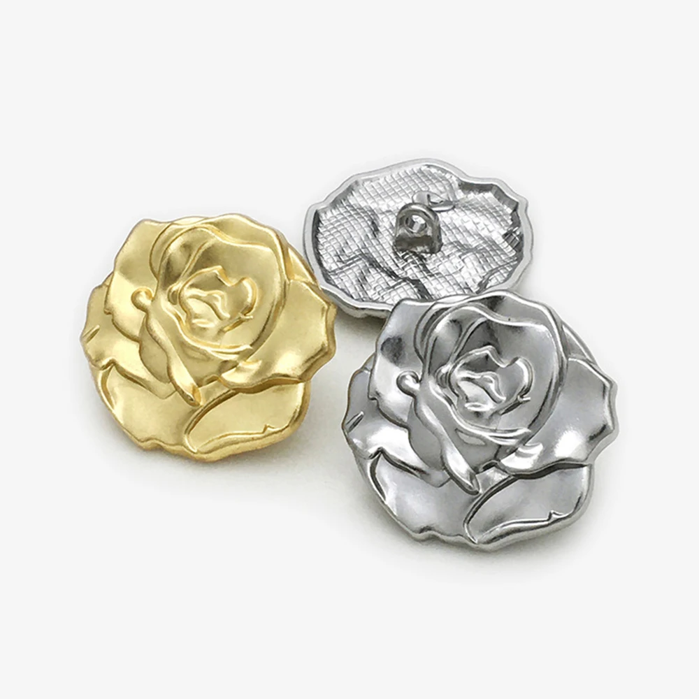 10-PCS Elegant 3D Rose Metal Buttons 17.5/22.5mm for Vintage Sweaters, Coats & DIY Fashion (Gold/Silver) Sewing Accessories
10-PCS Elegant 3D Rose Metal Buttons 17.5/22.5mm for Vintage Sweaters, Coats & DIY Fashion (Gold/Silver) Sewing Accessories
