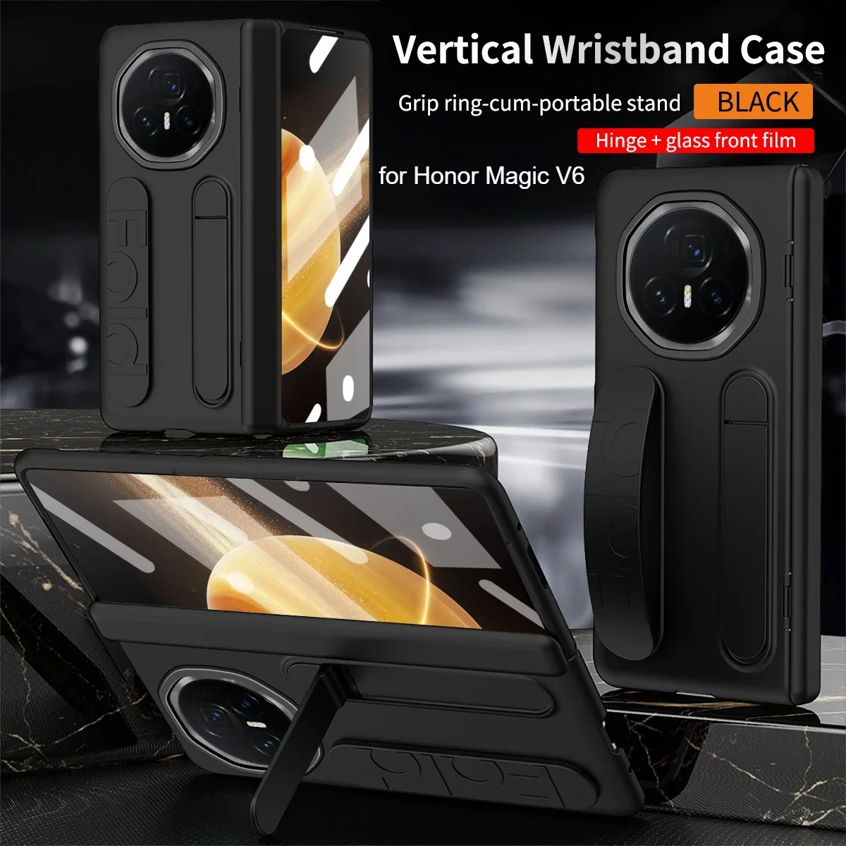 High Quality Fashion Vertical Wristband Folding Case For Honor Magic V6 V5 V3 VS3 360° All-inclusive Screen Film Kickstand Cover
High Quality Fashion Vertical Wristband Folding Case For Honor Magic V6 V5 V3 VS3 360° All-inclusive Screen Film Kickstand Cover