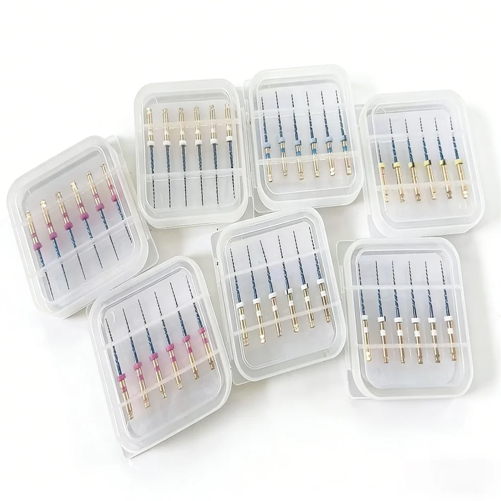 3-Size Endo Rotary File Set for Root Canal Shaping -Precise NiTi Instruments (19/21/25mm) Dental Clinic Essential
3-Size Endo Rotary File Set for Root Canal Shaping -Precise NiTi Instruments (19/21/25mm) Dental Clinic Essential