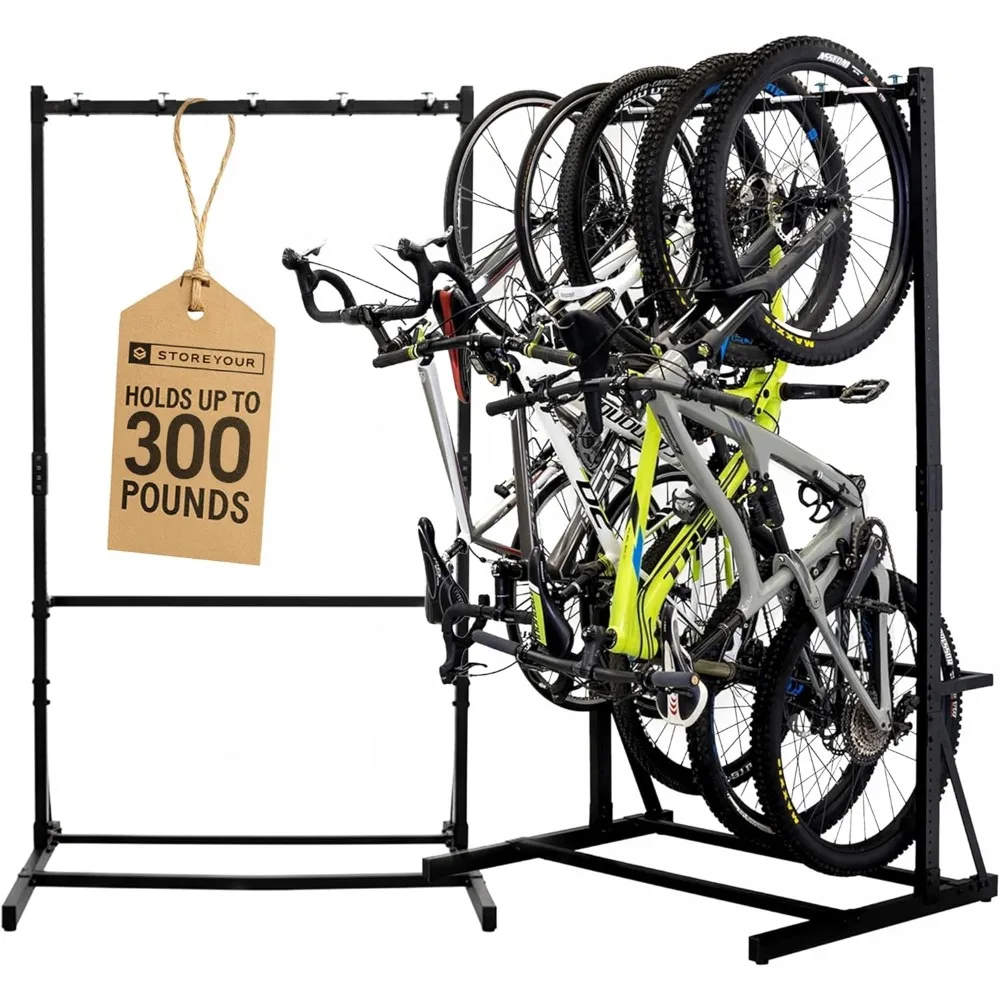 Indoor 5-Bike Storage Rack: Freestanding Heavy-Duty Stand for Garage and Home - Space-Saving Bike Holder
Indoor 5-Bike Storage Rack: Freestanding Heavy-Duty Stand for Garage and Home - Space-Saving Bike Holder