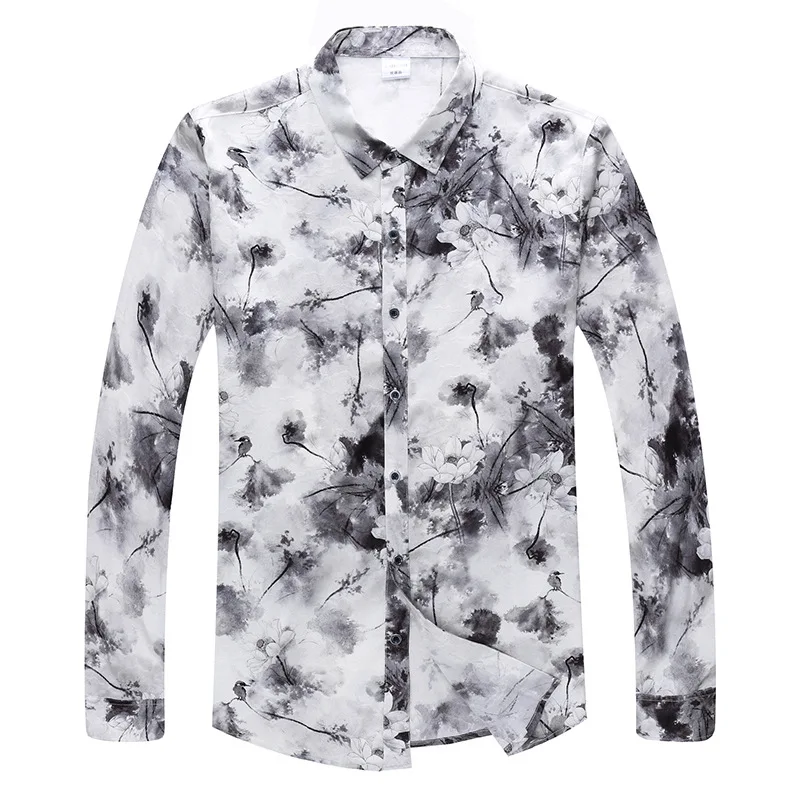 2025 Spring and Autumn Men's Long Sleeve Shirt Men's Casual Silk Thin Lapel Printed Shirt Business Men's Wear
2025 Spring and Autumn Men's Long Sleeve Shirt Men's Casual Silk Thin Lapel Printed Shirt Business Men's Wear