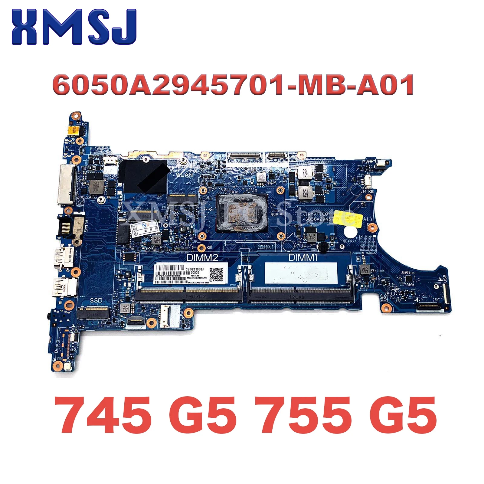 For HP EliteBook 745 G5 EliteBook 755 G5 Laptop Motherboard 6050A2945701-MB-A01 Mainboard with CPU R3 R5 R7 DDR4
For HP EliteBook 745 G5 EliteBook 755 G5 Laptop Motherboard 6050A2945701-MB-A01 Mainboard with CPU R3 R5 R7 DDR4