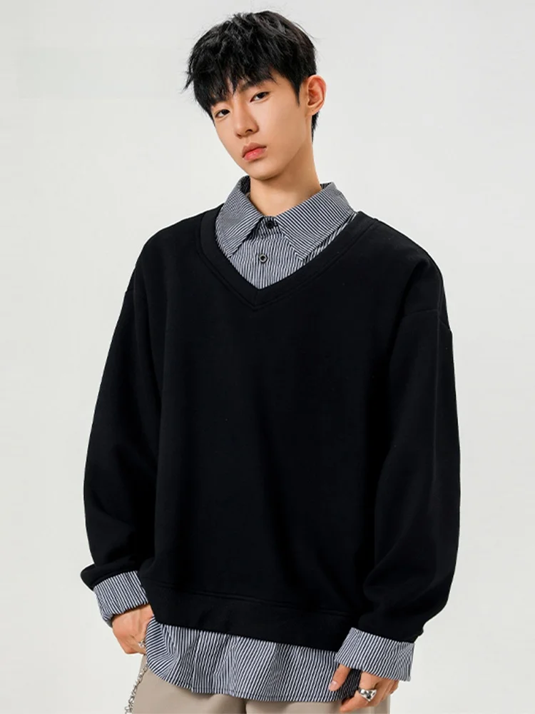 MMOPTOP Trendy Brand Fake Two-Piece Hoodie Men's Black College Style Loose Shoulder-Length Sleeve High Weight Trendy Top
MMOPTOP Trendy Brand Fake Two-Piece Hoodie Men's Black College Style Loose Shoulder-Length Sleeve High Weight Trendy Top