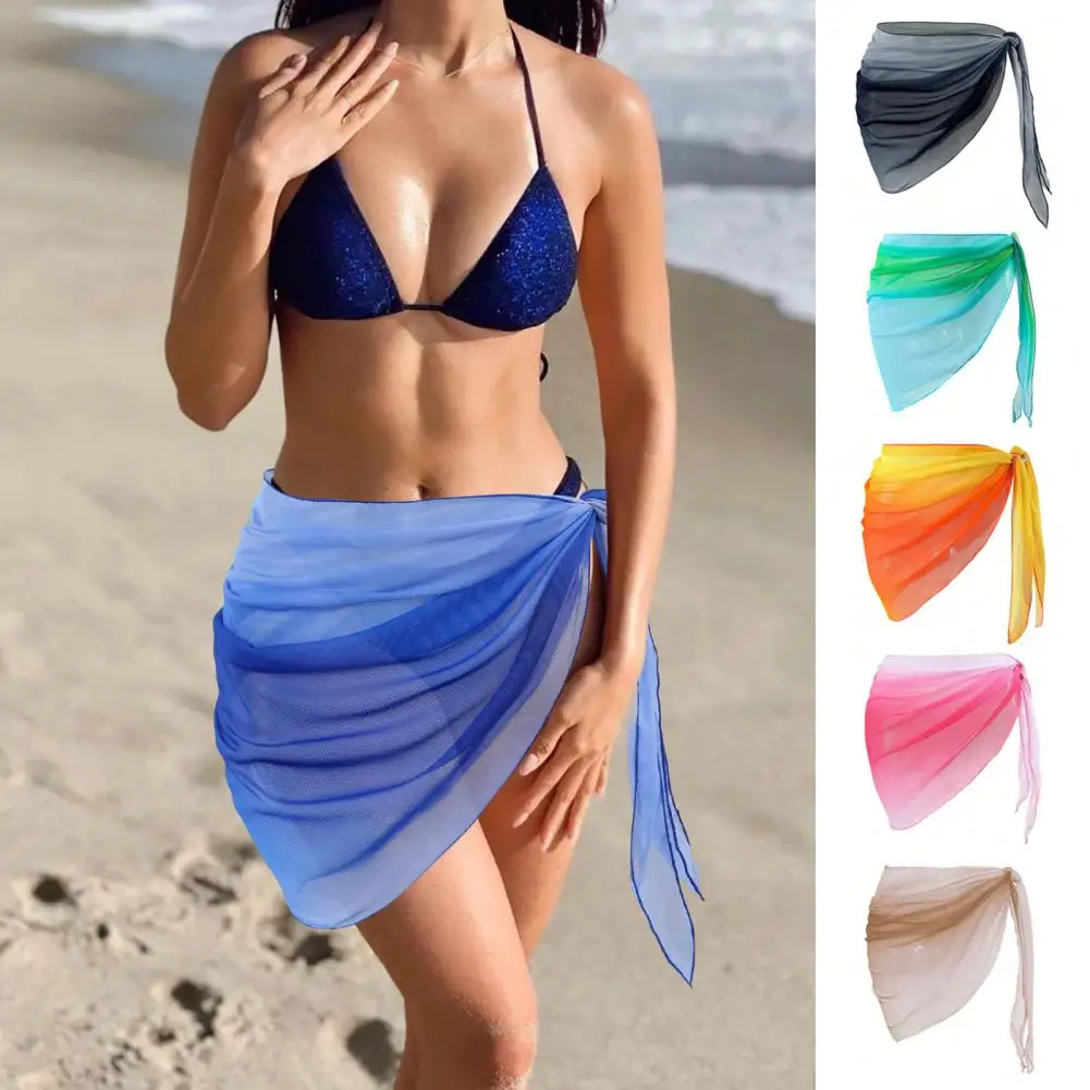 Women Short Swimsuit Coverups Beach Chiffon Bikini Wrap Sheer Short Skirt Gradient Color Chiffon Scarf Cover Ups For Swimwear
Women Short Swimsuit Coverups Beach Chiffon Bikini Wrap Sheer Short Skirt Gradient Color Chiffon Scarf Cover Ups For Swimwear