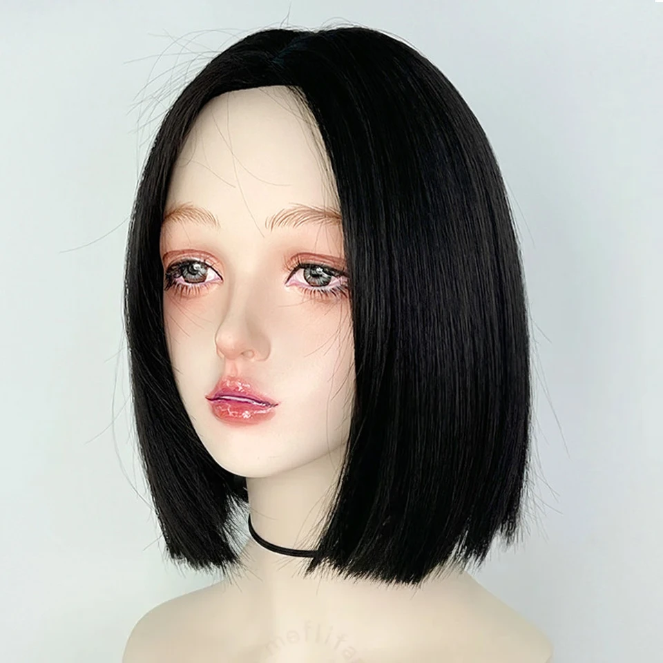 Women's Short Straight Black Wig Short Bob Wig With No Bangs Middle Part Synthetic Wig For Daily Party Cosplay
Women's Short Straight Black Wig Short Bob Wig With No Bangs Middle Part Synthetic Wig For Daily Party Cosplay
