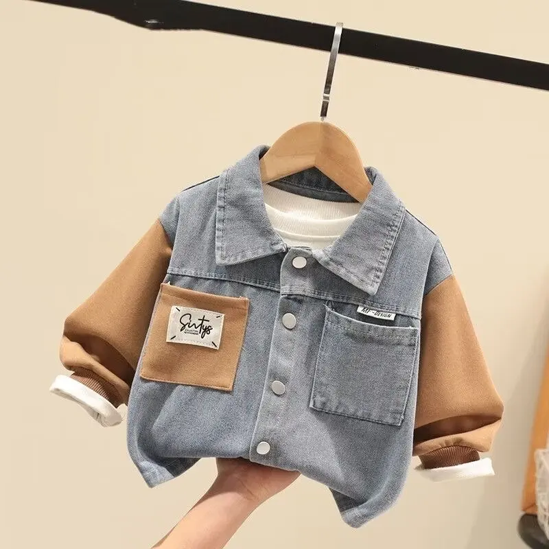 Spring Autumn Children's 2PCS Clothing Set for Boys - Cotton Denim Coat And Solid Jeans Pants Baby Outfits with Turn down Co
Spring Autumn Children's 2PCS Clothing Set for Boys - Cotton Denim Coat And Solid Jeans Pants Baby Outfits with Turn down Co