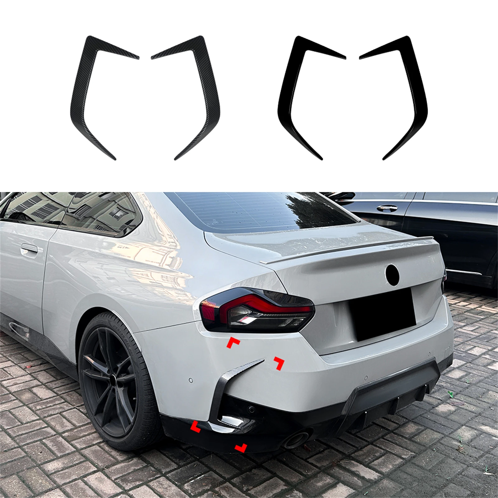 Rear Bumper Side Spoiler Canard Trim Lower Air Splitter For BMW 2 Series G42 M Sport 2022-2024
Rear Bumper Side Spoiler Canard Trim Lower Air Splitter For BMW 2 Series G42 M Sport 2022-2024
