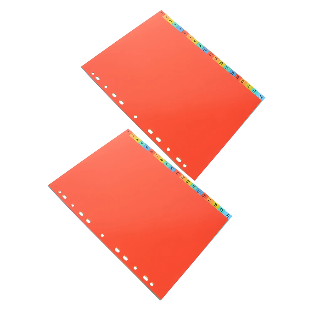 2 Sets A4 11 Hole Plastic Colored Dividers Index Page Category for Binder Folder School Supplies Loose Leaf Markers Tab
2 Sets A4 11 Hole Plastic Colored Dividers Index Page Category for Binder Folder School Supplies Loose Leaf Markers Tab