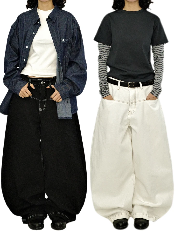 Gulu Oh Retro Japanese Sle Workwear White Wide Leg Long Pants Couple Loose Simple Silhouette Knife Jeans High Waist Denim
Gulu Oh Retro Japanese Sle Workwear White Wide Leg Long Pants Couple Loose Simple Silhouette Knife Jeans High Waist Denim
