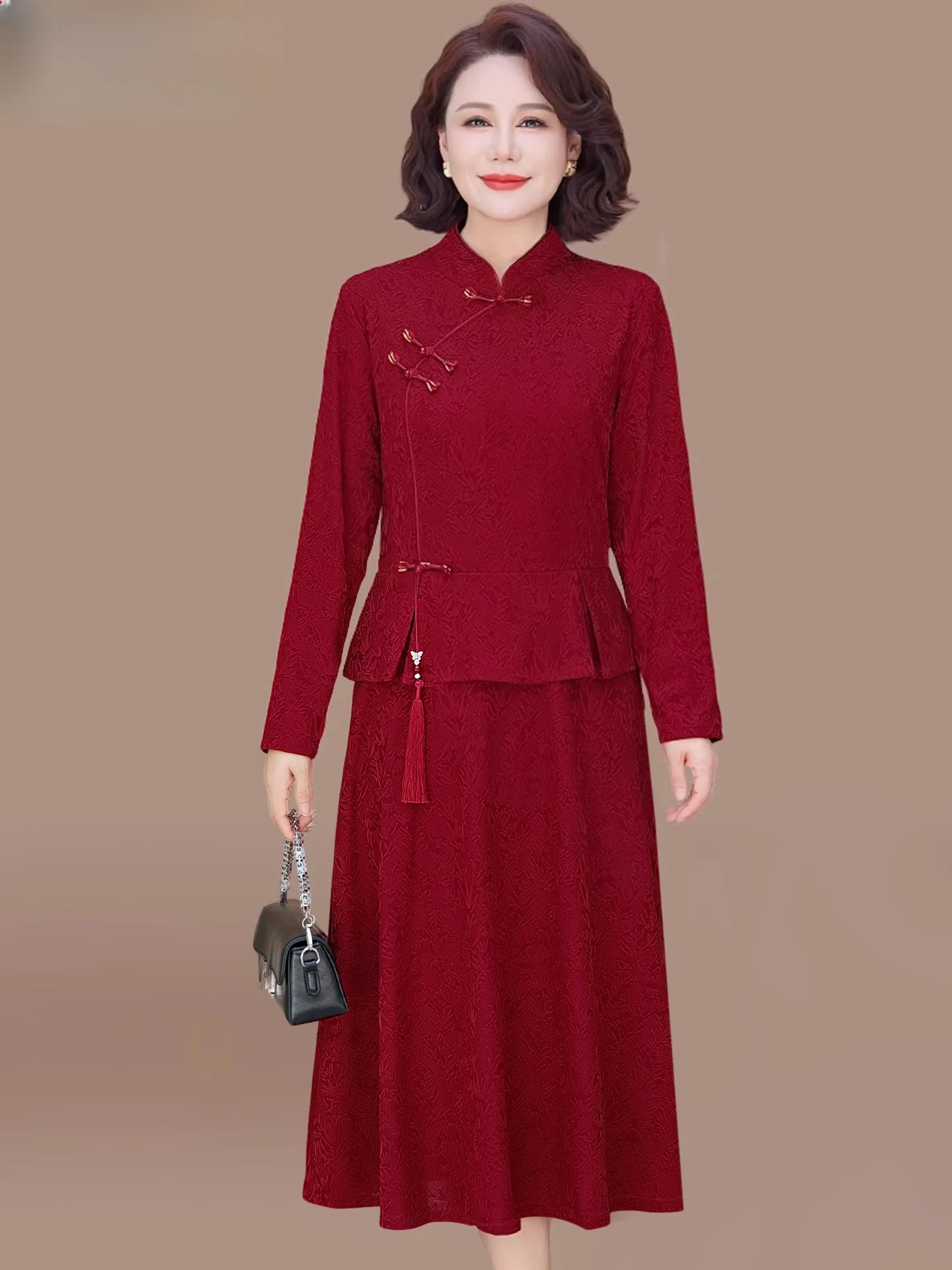 New Chinese Sle Winter Dr for Older Women Fce Lined Maxi Skirt Wedding Celebration Faionable Loose Fit
New Chinese Sle Winter Dr for Older Women Fce Lined Maxi Skirt Wedding Celebration Faionable Loose Fit
