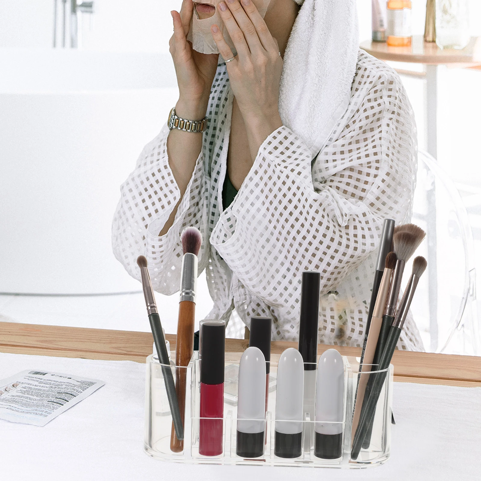 Clear Pen Holder Storage Container Acrylic Cup for Pencils Brushes Scissors Transparent Makeup Brush Holder Desk Organizer
Clear Pen Holder Storage Container Acrylic Cup for Pencils Brushes Scissors Transparent Makeup Brush Holder Desk Organizer