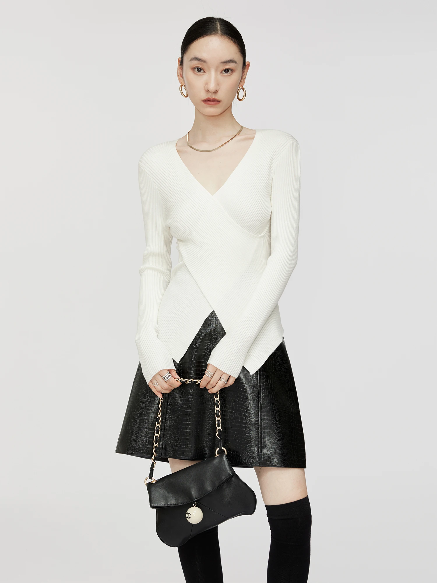 Silk Camere Long Sve V-Ne Slimming Knitted Base irt ROEYWANG Sli Commute Korean Version Polyester Blend
Silk Camere Long Sve V-Ne Slimming Knitted Base irt ROEYWANG Sli Commute Korean Version Polyester Blend