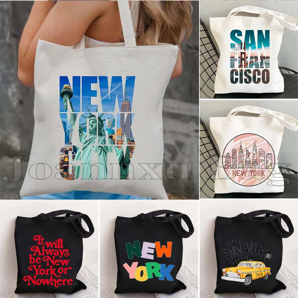 New York NYC Lettering Print Statue of Liberty Big Apple USA America San Francisco Travel City Canvas Shoulder Tote Bag Handbag
New York NYC Lettering Print Statue of Liberty Big Apple USA America San Francisco Travel City Canvas Shoulder Tote Bag Handbag