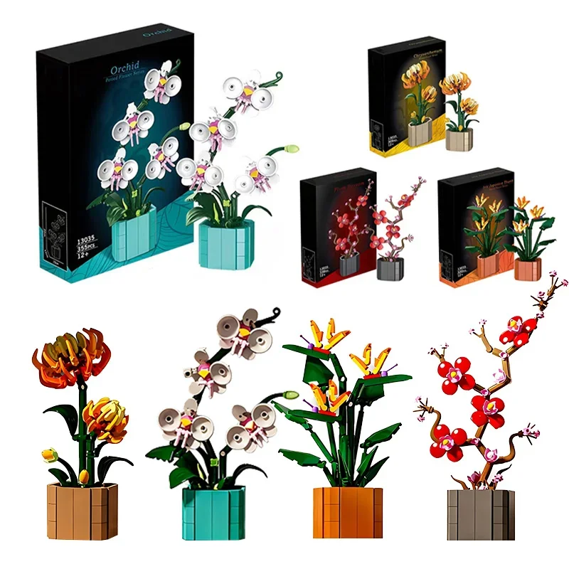3D Flower Potted Building Blocks Toys Vintage Bouquet DIY Model Bricks Puzzle Toys for Girls Couples Favor Gifts Home Decoration
3D Flower Potted Building Blocks Toys Vintage Bouquet DIY Model Bricks Puzzle Toys for Girls Couples Favor Gifts Home Decoration