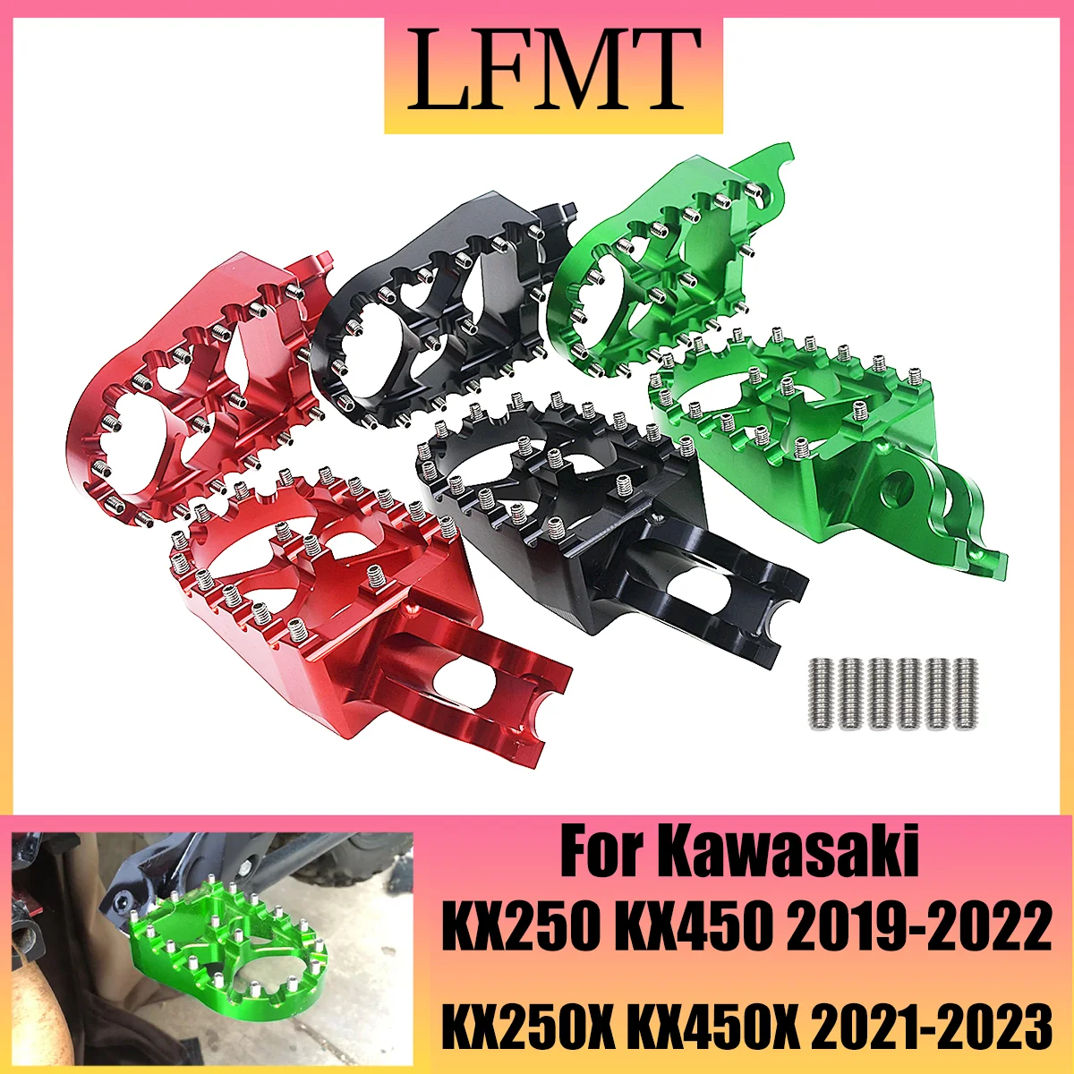 Motorcycle CNC Foot Pegs Footpeg Pedals FootRest For Kawasaki KX65 KX80 kX85 KX100 KX112 KLX140 KLX140L KLX140G 1998-2022 2023
Motorcycle CNC Foot Pegs Footpeg Pedals FootRest For Kawasaki KX65 KX80 kX85 KX100 KX112 KLX140 KLX140L KLX140G 1998-2022 2023