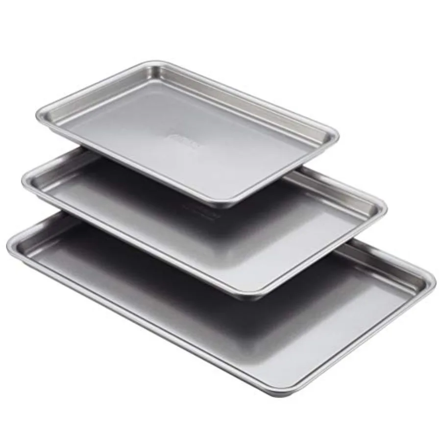 Gourmet Nonstick Bakeware Set with Nonstick Cookie Sheets/ Baking Sheets - 3 Pcs Gray
Gourmet Nonstick Bakeware Set with Nonstick Cookie Sheets/ Baking Sheets - 3 Pcs Gray