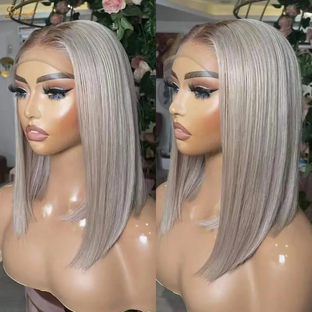 Ombre Grey 13x4 HD Short Bob Lace Wig With Dark Roots Medium Part Glueless Pre Plucked Synthetic And Blend High Quality Cosplay
Ombre Grey 13x4 HD Short Bob Lace Wig With Dark Roots Medium Part Glueless Pre Plucked Synthetic And Blend High Quality Cosplay