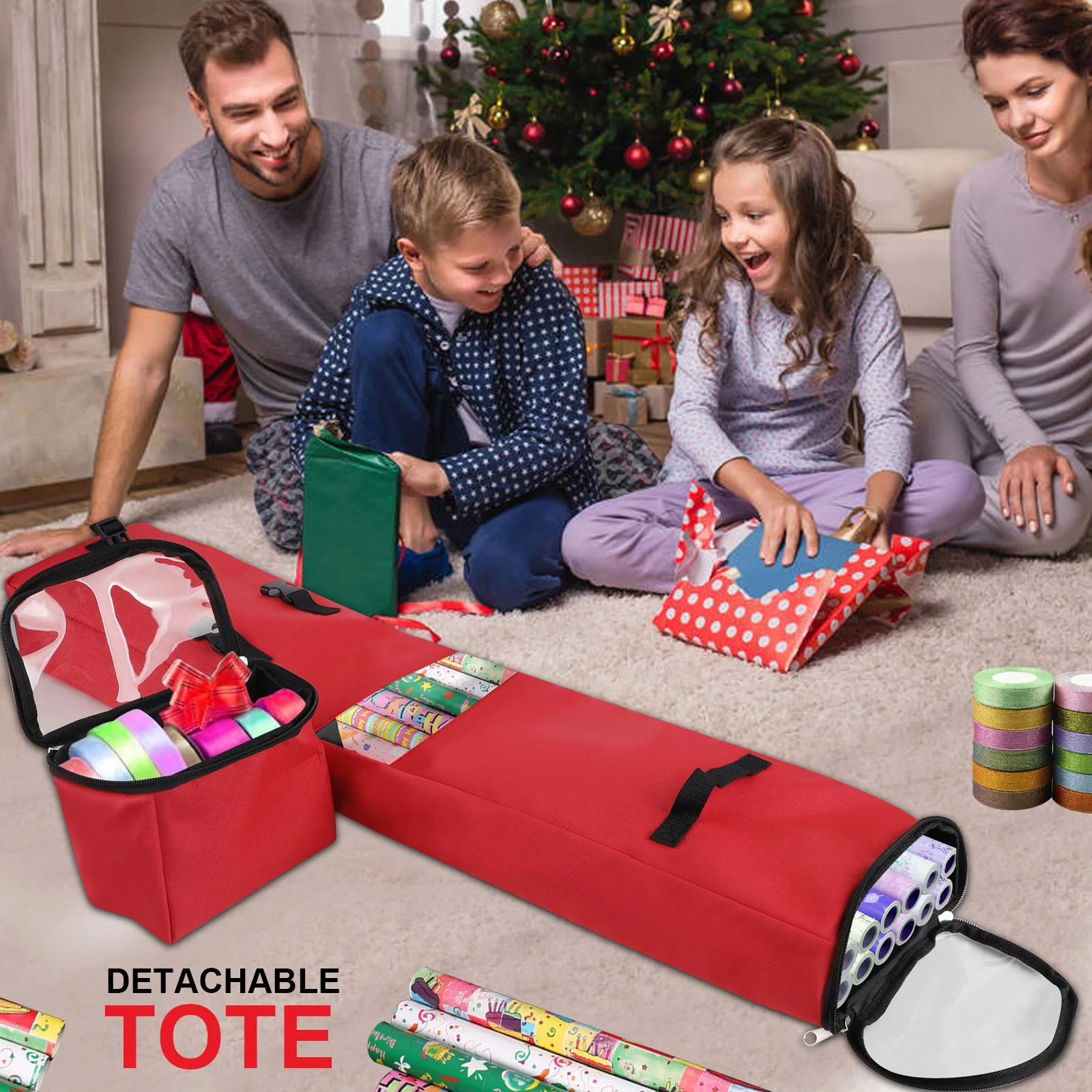 Wrapping Paper Storage Bag Christmas Hanging Gift Storage Bag Detachable Handbag Christmas Celebration Packaging Paper Storage
Wrapping Paper Storage Bag Christmas Hanging Gift Storage Bag Detachable Handbag Christmas Celebration Packaging Paper Storage