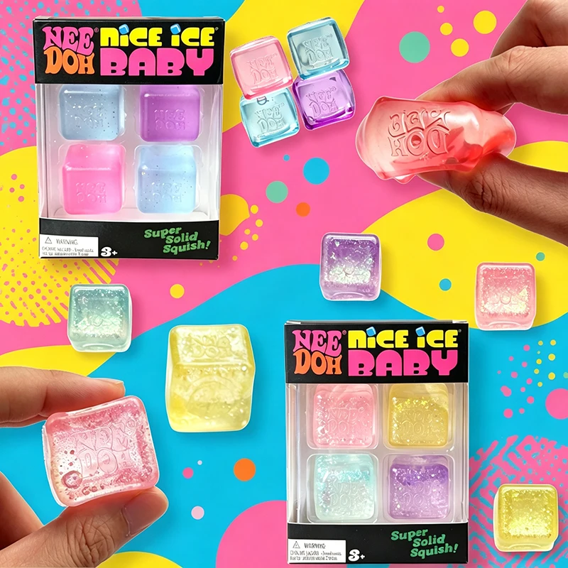 Needoh Nice Ice Mini 4 Pack Cube Squeeze Toy Clear Glitter Soft Squishy Relief Pressure Maltose TPR Non-Toxic Portable Toy Gift
Needoh Nice Ice Mini 4 Pack Cube Squeeze Toy Clear Glitter Soft Squishy Relief Pressure Maltose TPR Non-Toxic Portable Toy Gift