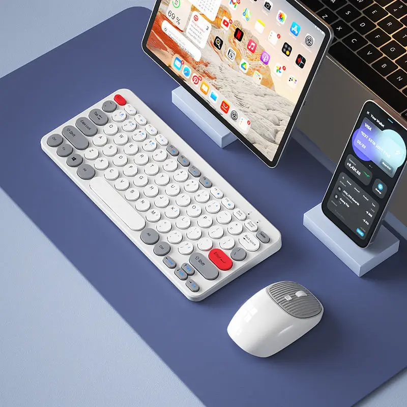 Rechargeable wireless keyboard 2.4G Connection Bluetooth Connection Wired connection Compatible with multiple systems
Rechargeable wireless keyboard 2.4G Connection Bluetooth Connection Wired connection Compatible with multiple systems