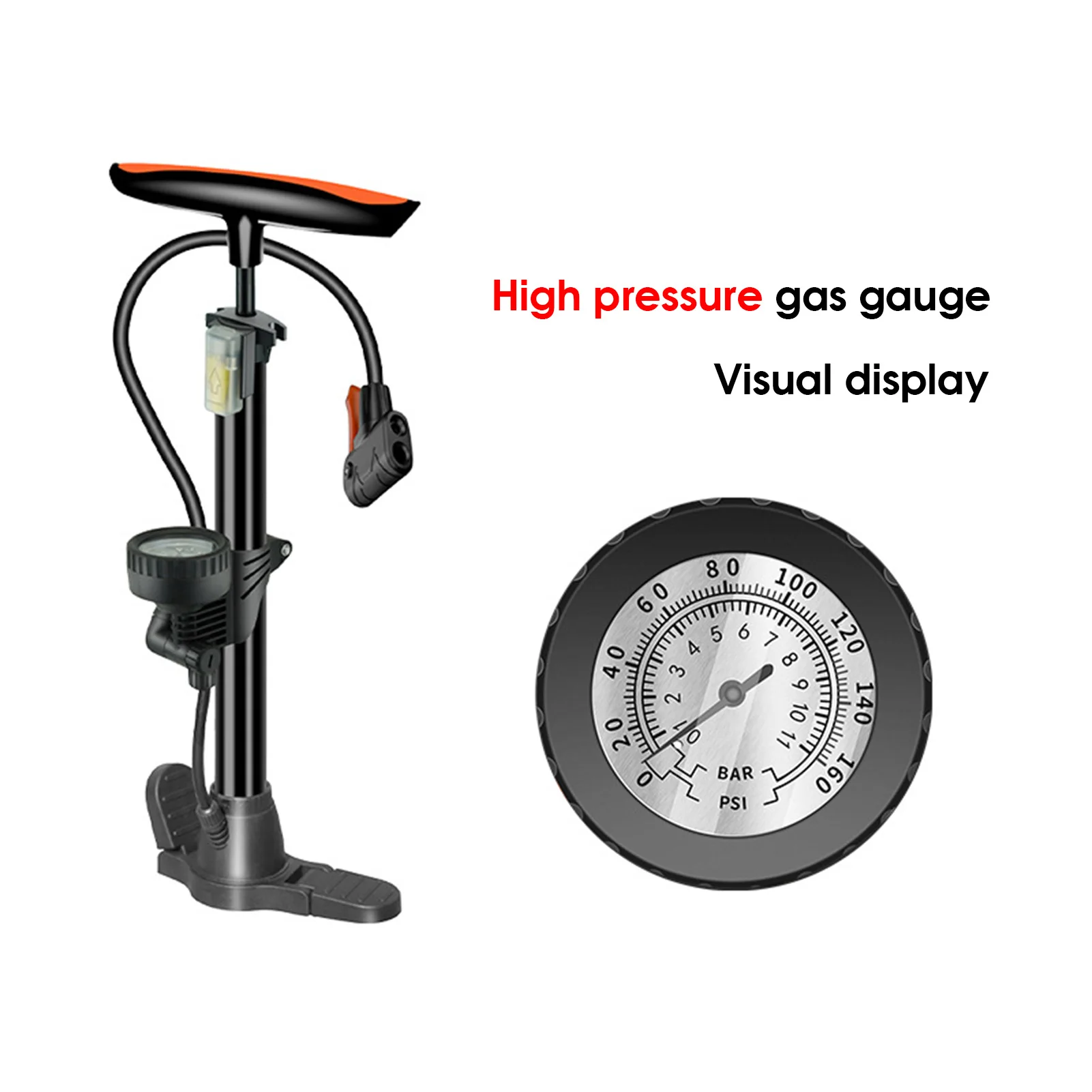 Mountain Road Bike Pump Inflator with Gauge Portable Cycling Lightweight Bike Tire Inflator for Road Bikes Mountain Bikes
Mountain Road Bike Pump Inflator with Gauge Portable Cycling Lightweight Bike Tire Inflator for Road Bikes Mountain Bikes