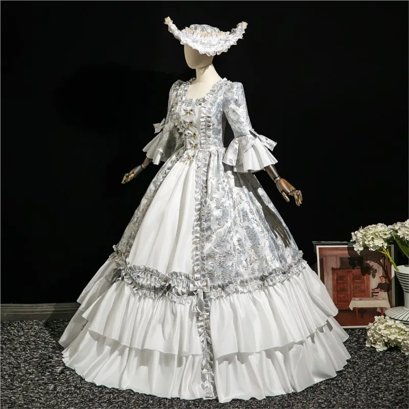 Jacquard oil painting tea break photo shoot dance drama performance dress
Jacquard oil painting tea break photo shoot dance drama performance dress